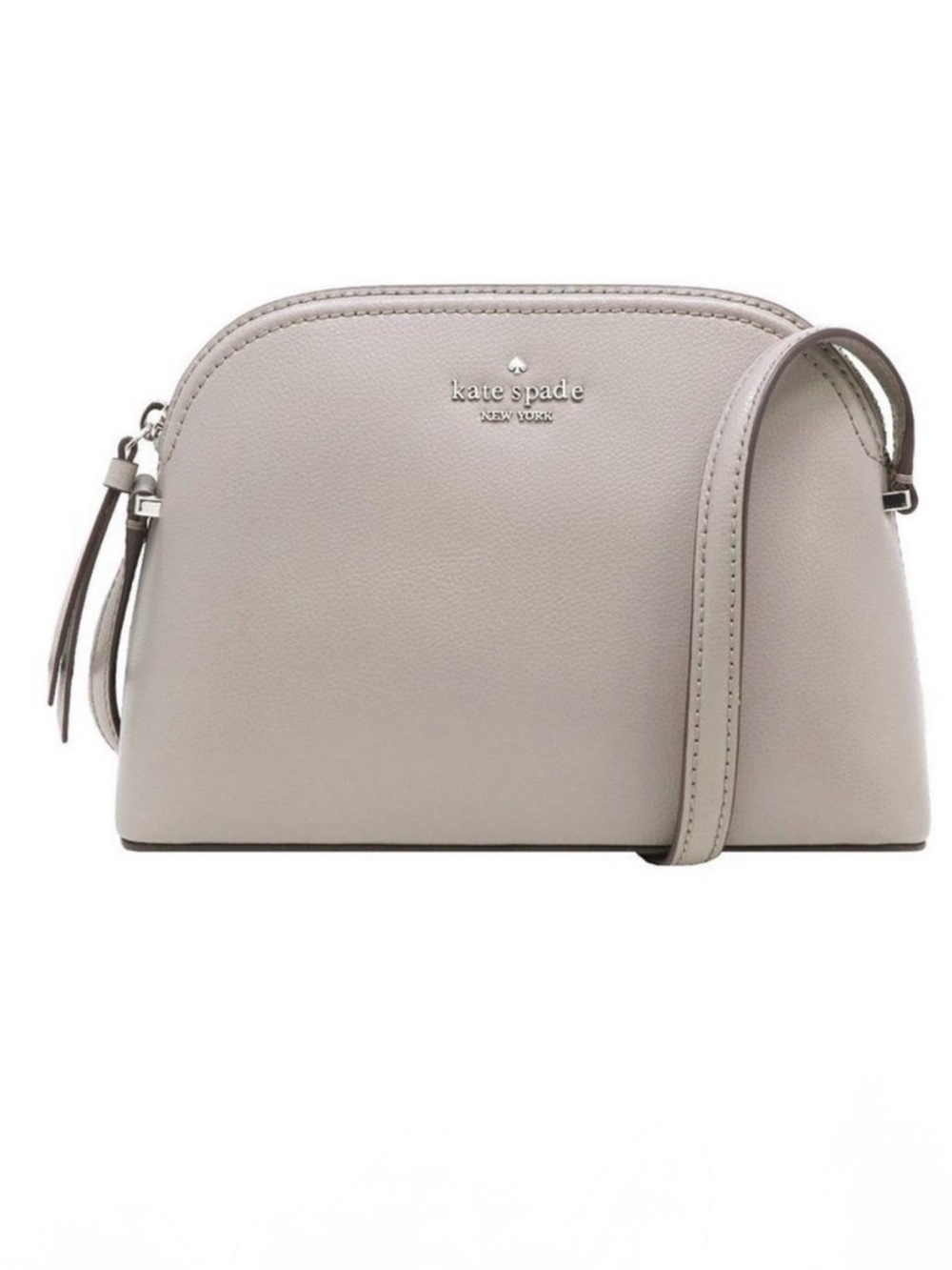 Kate Spade Gray dome leather satchel with gold hardware